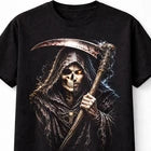 Grim Reaper Skull Scythe Gothic Horror Halloween Unisex T-Shirt