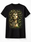 Medusa Skeleton Goddess Snake Gothic Mythology Unisex T-Shirt