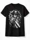Anime Pirate Captain Sword Skull Manga Graphic Black Unisex T-Shirt