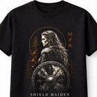 Shield Maiden Viking Warrior Norse Runes Valhalla Unisex T-Shirt