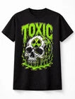 Toxic Radioactive Skull Horror Graphic Halloween Gothic Unisex T-Shirt