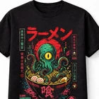 Ramen Cthulhu Octopus Kaiju Japanese Horror Manga Unisex T-Shirt