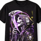 Anime Grim Reaper Skeleton Scythe Gothic Manga Graphic Unisex T-Shirt