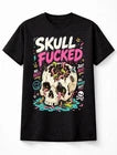 Rotting Skull Bugs Horror Goth Halloween Graphic Unisex T-Shirt