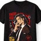 Anime Vincent Vega Pulp Fiction Cult Movie Graphic Unisex T-Shirt