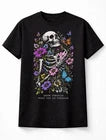 Skeleton Butterfly Floral Skull Gothic Dark Art Unisex T-Shirt