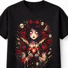 Snow White Dark Apple Gothic Princess Horror Fairy Tale Graphic Unisex T Shirt