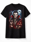 Dracula Vampire Skeleton Gothic Horror Halloween Unisex T-Shirt
