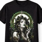 Medusa Gorgon Greek Mythology Gothic Fantasy Graphic Unisex T-Shirt