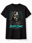 Death Comes Grim Reaper Skeleton Gothic Occult Horror Unisex T-Shirt