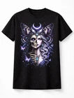 Moon Moth Fairy Skeleton Gothic Celestial Skull Unisex T-Shirt