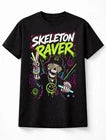 Skeleton Raver EDM DJ Neon Festival Party Graphic Unisex T-Shirt