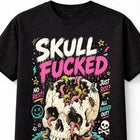 Rotting Skull Bugs Horror Goth Halloween Graphic Unisex T-Shirt