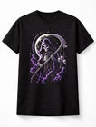 Grim Reaper Gothic Skull Death Moon Horror Halloween Unisex T-Shirt