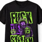 Fuck The System Punk Rock Mohawk Anarchy Rebel Unisex T-Shirt