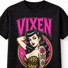 Vixen Rockabilly Pin Up Tattoo Leopard Print Graphic Unisex T-Shirt