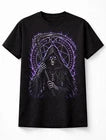 Grim Reaper Gothic Horror Occult Skeleton Black Unisex T-Shirt