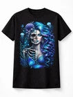 Mermaid Skull Ocean Gothic Fantasy Graphic Unisex T-Shirt