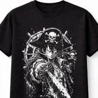 Anime Pirate Captain Sword Skull Manga Graphic Black Unisex T-Shirt