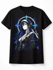 Anime Gothic Nun Cross Prayer Dark Manga Graphic Unisex T-Shirt