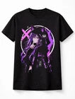 Anime Cat Ear Girl Purple Gothic Manga Graphic Unisex T-Shirt