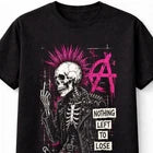 Punk Skeleton Mohawk Skull Anarchy Nothing Left To Lose Unisex T-Shirt