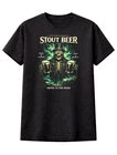 Skeleton T-Shirt Stout Beer Gothic Horror Unisex Black Graphic Tee