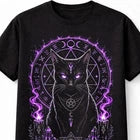 Black Cat Witchcraft Occult Pagan Moon Gothic Black Unisex T-Shirt