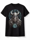 Viking Skull Norse Warrior Valknut Runes Odin Unisex T-Shirt