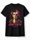 A Dame To Die For Pin Up Skeleton Gothic Rockabilly Horror Unisex T-Shirt