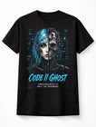 Code Ghost Cyberpunk Cyborg Skeleton Tech Art Unisex T-Shirt