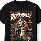 Rockabilly Skeleton Hot Rod Rock N Roll Retro Graphic Unisex T-Shirt