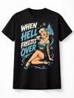 Tattoo Ice Princess Pin Up Elsa Rockabilly Retro Fairytale Unisex T-Shirt