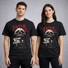 Enter If You Dare Skull Horror T Shirt Gothic Dark Unisex T-Shirt