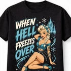 Tattoo Ice Princess Pin Up Elsa Rockabilly Retro Fairytale Unisex T-Shirt