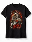 Bad To The Bone Skeleton Rockabilly Singer Graphic Unisex T-Shirt