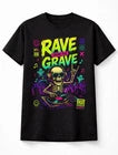 Rave From The Grave Skeleton DJ Halloween EDM Dance Unisex T-Shirt