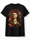 Rockabilly Skeleton Pin Up Gothic Retro Tattoo Unisex T-Shirt