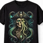 Cthulhu Kraken Skeleton Pirate Gothic Horror Unisex T-Shirt