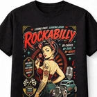 Rockabilly Pin Up Hot Rod Retro Rock N Roll Graphic Unisex T-Shirt