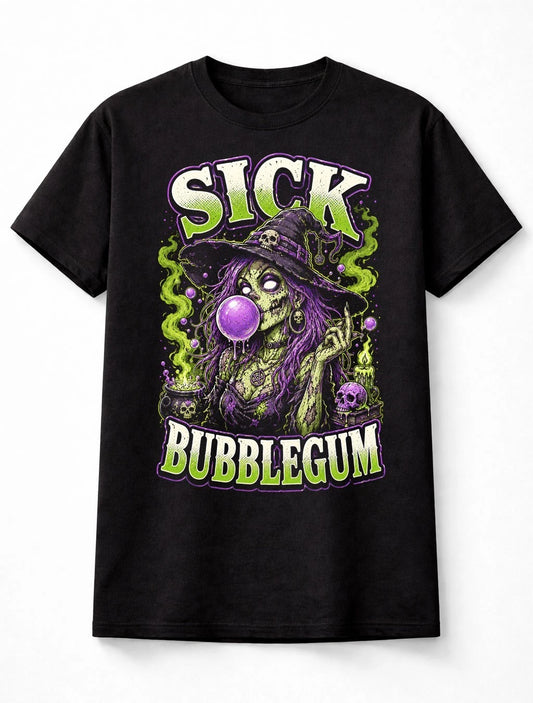 Sick Bubblegum Zombie Witch Halloween Gothic Horror Unisex T-Shirt