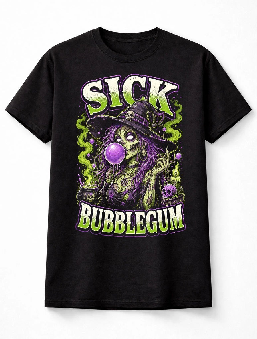 Sick Bubblegum Zombie Witch Halloween Gothic Horror Unisex T-Shirt