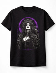 Raven Queen Gothic Witch Dark Fantasy Moon Crow Graphic Unisex T-Shirt