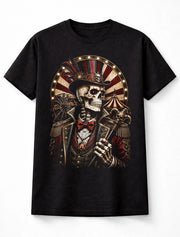 Skeleton Ringmaster Circus Gothic Carnival Horror Unisex T-Shirt