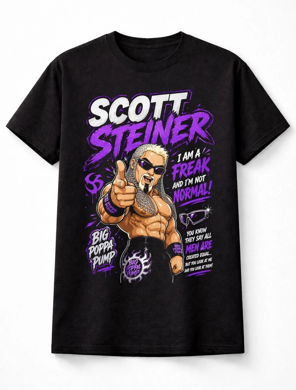 Scott Steiner Big Poppa Pump Wrestling Graphic Retro Unisex T-Shirt