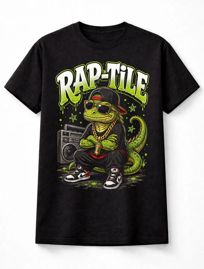 Rap-Tile Funny Rapper Lizard Dinosaur Meme Graphic Unisex T-Shirt