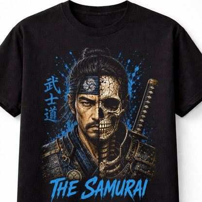The Samurai Skeleton Warrior Katana Bushido Japanese Art Unisex T-Shirt