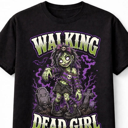 Walking Dead Girl Zombie Gothic Halloween Horror Unisex T-Shirt