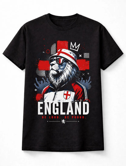 England Lion World Cup Football Supporter St George Flag Graphic Unisex T-Shirt