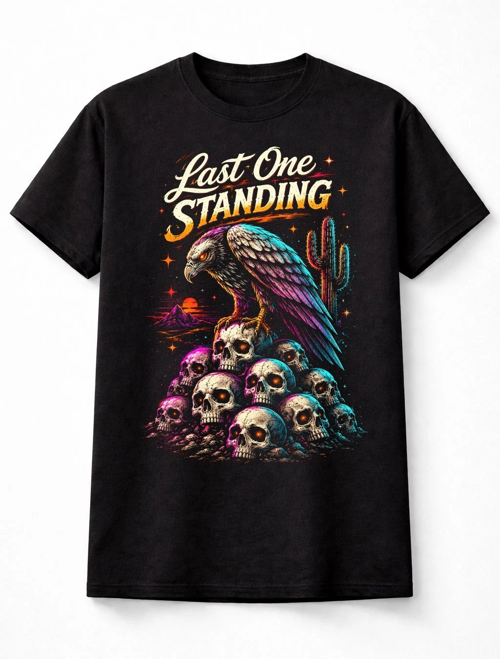 Last One Standing Eagle Skull Desert Graphic Unisex T-Shirt